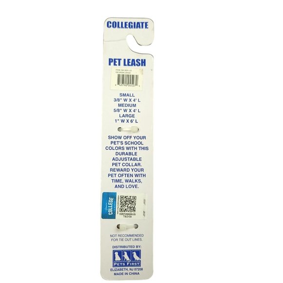 UGA Size L Pets First Dog Leash Collegiate 1 in by 6 ft Pet Lead UGA Bulldogs - Picture 2 of 2